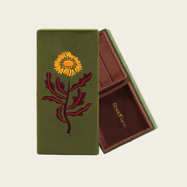 Hand-Embroidered Velvet Jewelry Box