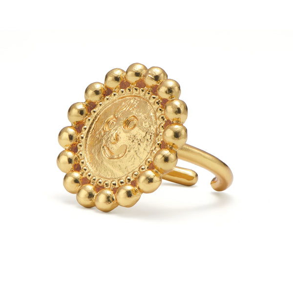 Wavy Edge Smile Stamp Ring