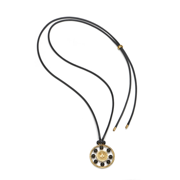 Round Face Smile Long Necklace