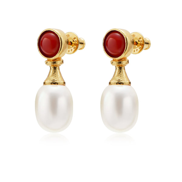 Ruby Purifying Pearl Earrings
