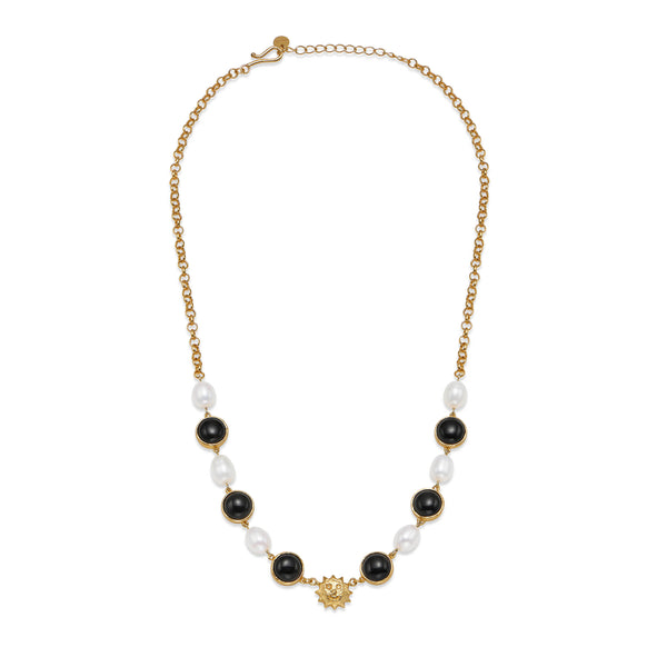Smiling Face Pearl Strand Necklace